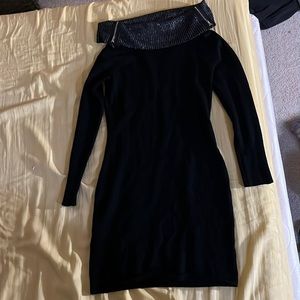 SAY WHAT? black long sleeve dress size small